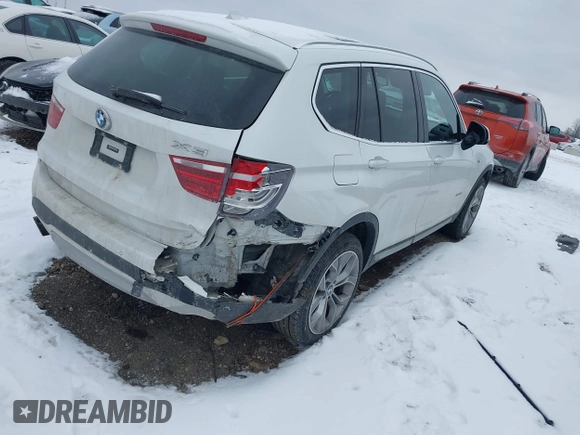 2017 BMW X3 xDrive28i z VIN 5UXWX9C50H0T09138, wystawiony jako IAAI lot #41294326 z przebiegiem 103 332 mil mil oraz . Historia ofert i sprzedaży dostępna na DreamBid. Obrazek 4.