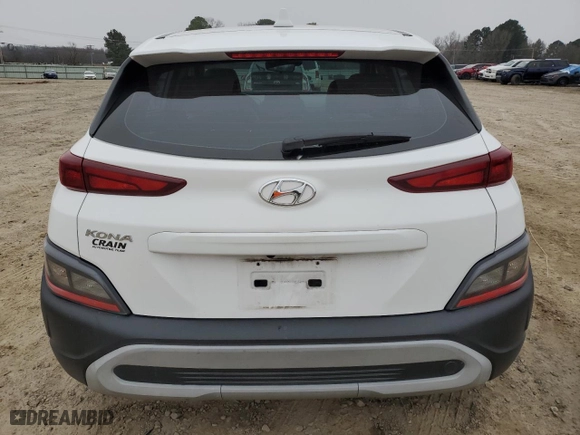 2022 Hyundai Kona SE with VIN KM8K22AB9NU867553, listed as a Copart auction lot 87648515 with 52,096 mi miles and Salvage Title. Bid and sale history available at carsss.com. Image 6.