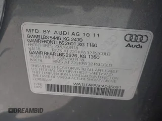 2012 Audi Q5 Premium Plus z VIN WA1LFAFP3CA045691, wystawiony jako IAAI lot #42197950 z przebiegiem 217 308 mil mil oraz . Historia ofert i sprzedaży dostępna na DreamBid. Obrazek 9.