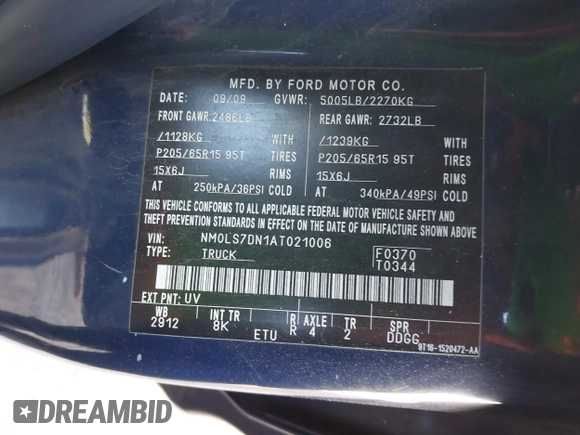 2010 Ford Transit Connect XLT с VIN NM0LS7DN1AT021006, выставлен на аукционе IAAI как лот 42001927 с пробегом 244 870 миль миль и . История ставок и продаж доступна на DreamBid. Изображение 9.