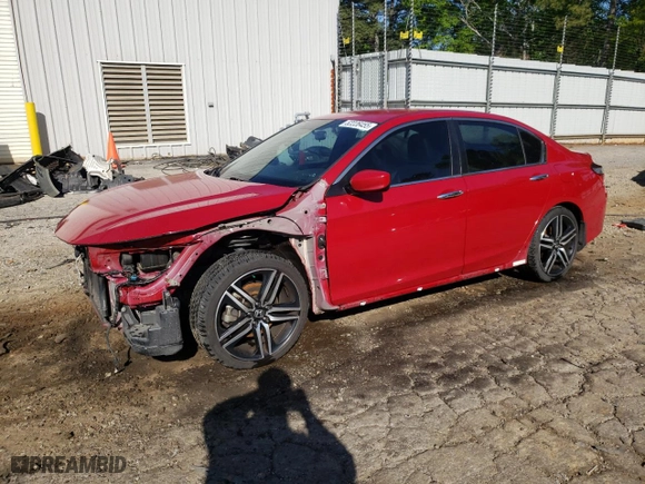 2017 Honda Accord Sedan Sport with VIN 1HGCR2F53HA273930, listed as a Copart auction lot 52226455 with 148,045 mi miles and Salvage Title. Bid and sale history available at carsss.com. Image 1.