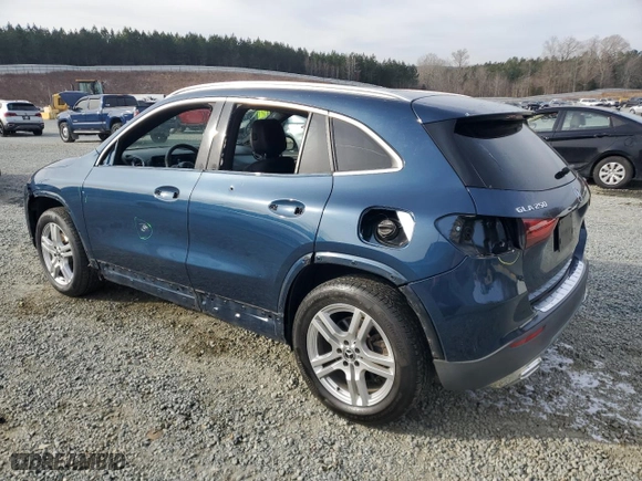 2021 Mercedes-Benz GLA with VIN W1N4N4HB8MJ252099, listed as a Copart auction lot 88952995 with 46,384 mi miles and Salvage Title. Bid and sale history available at carsss.com. Image 2.