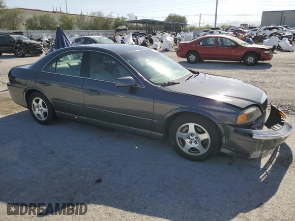 2000 Lincoln LS with VIN 1LNHM87A6YY857193, listed as a Copart auction lot 63065804 with 91,542 mi miles and Salvage Title. Bid and sale history available at carsss.com. Image 4.