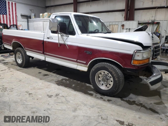 1995 Ford F-150 with VIN 1FTEF15H0SLB89677, listed as a Copart auction lot 89332325 with 186,501 mi miles and Salvage Title. Bid and sale history available at carsss.com. Image 4.