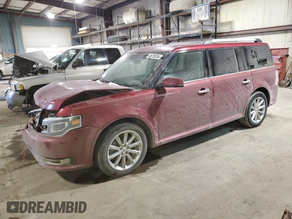 2017 Ford Flex Limited with VIN 2FMHK6D84HBA07751, listed as a Copart auction lot 85739754 with 129,338 mi miles and Salvage Title. Bid and sale history available at carsss.com. Image 1.