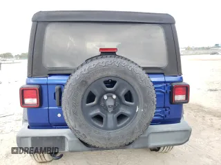 2018 Jeep Wrangler Unlimited Sport S with VIN 1C4HJXDNXJW289319, listed as a Copart auction lot 80461844 with 76,963 mi miles and Salvage title. Bid and sale history available at DreamBid. Image 6.