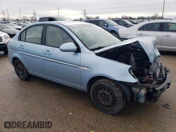 2007 Hyundai Accent GLS with VIN KMHCN46C77U110324, listed as a Copart auction lot 45515545 with 133,902 mi miles and Salvage Title. Bid and sale history available at carsss.com. Image 4.