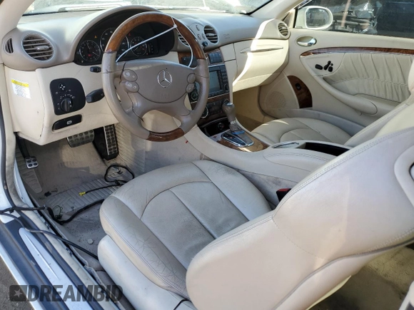 2009 Mercedes-Benz CLK-Class 3.5L with VIN WDBTJ56H39F264312, listed as a Copart auction lot 76835154 with 125,624 mi miles and Salvage Title. Bid and sale history available at carsss.com. Image 8.