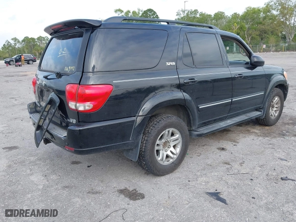 2006 Toyota Sequoia SR5 with VIN 5TDZT34A16S279192, listed as a IAAI auction lot 41758196 with 119,121 mi miles. Bid and sale history available at carsss.com. Image 4.