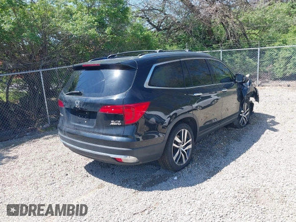 2016 Honda Pilot Elite with VIN 5FNYF6H08GB070057, listed as a IAAI auction lot 42103166 with Not Provided miles. Bid and sale history available at carsss.com. Image 4.