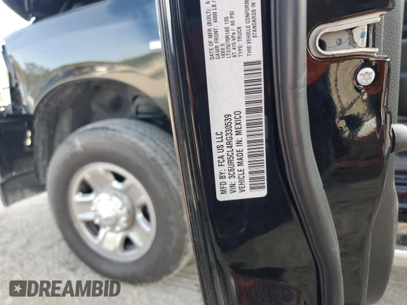 2024 Ram 2500 Tradesman with VIN 3C6UR5CL4RG330539, listed as a Copart auction lot 88751375 with 23,260 mi miles and Salvage Title. Bid and sale history available at carsss.com. Image 12.