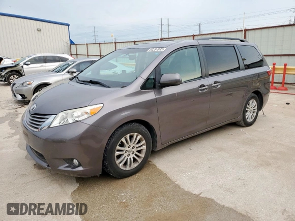 2016 Toyota Sienna XLE with VIN 5TDYK3DC9GS743458, listed as a Copart auction lot 60264865 with 65,272 mi miles and Salvage title. Bid and sale history available at DreamBid. Image 1.