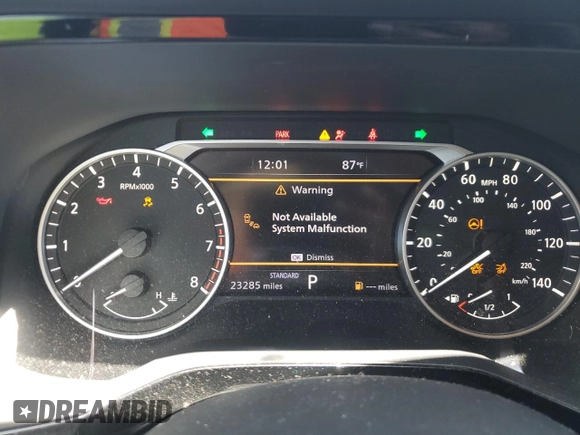 2022 Nissan Pathfinder Platinum with VIN 5N1DR3DG7NC268318, listed as a Copart auction lot 49682025 with 23,285 mi miles and Salvage title. Bid and sale history available at DreamBid. Image 9.