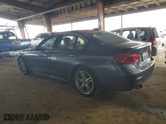 2017 BMW 3 Series 330e iPerformance with VIN WBA8E1C3XHA158851, listed as a Copart auction lot 85889824 with 135,625 mi miles and Salvage Title. Bid and sale history available at carsss.com. Image 2.