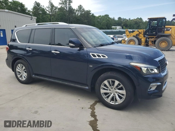 2016 Infiniti QX80 with VIN JN8AZ2NF9G9610685, listed as a Copart auction lot 57154685 with 94,176 mi miles and Salvage title. Bid and sale history available at DreamBid. Image 4.