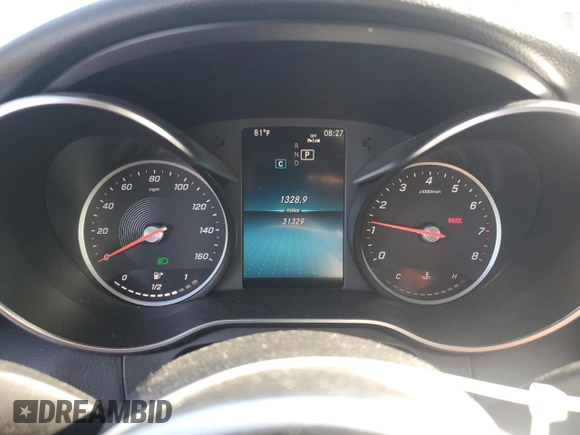 2019 Mercedes-Benz C 300 with VIN 55SWF8DB5KU316936, listed as a Copart auction lot 57279155 with 31,329 mi miles and Salvage title. Bid and sale history available at DreamBid. Image 9.