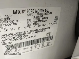 2014 Ford Explorer Sport with VIN 1FM5K8GT1EGA83530, listed as a IAAI auction lot 42454598 with 158,260 mi miles and . Bid and sale history available at DreamBid. Image 9.