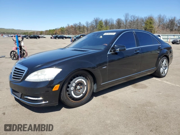 2012 Mercedes-Benz S 550 with VIN WDDNG9EB7CA489906, listed as a Copart auction lot 53797225 with 87,624 mi miles and Clean Title. Bid and sale history available at carsss.com. Image 1.