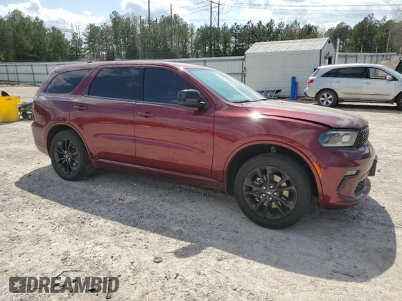 2021 Dodge Durango GT with VIN 1C4RDJDGXMC557625, listed as a Copart auction lot 51322735 with 52,518 mi miles and Salvage title. Bid and sale history available at DreamBid. Image 4.