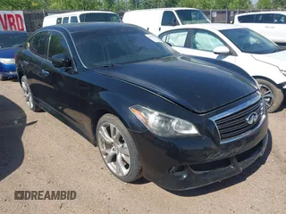 2013 Infiniti M with VIN JN1AY1ARXDM590113, listed as a IAAI auction lot 42761592 with 99,641 mi miles and . Bid and sale history available at DreamBid. Image 1.
