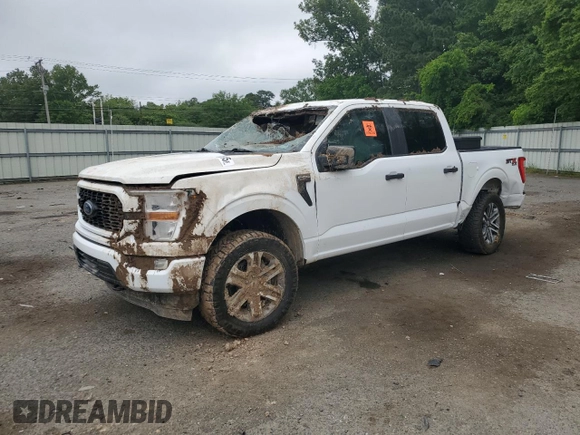 2022 Ford F-150 XL with VIN 1FTFW1E58NKD55917, listed as a Copart auction lot 54218595 with 64,488 mi miles and Salvage title. Bid and sale history available at DreamBid. Image 1.