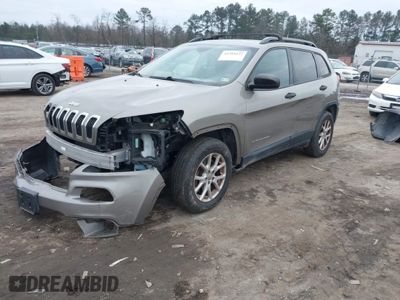 2017 Jeep Cherokee Sport with VIN 1C4PJMAB0HW567739, listed as a IAAI auction lot 41381622 with 120,217 mi miles. Bid and sale history available at carsss.com. Image 2.
