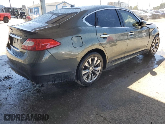 2013 Infiniti M with VIN JN1BY1APXDM510926, listed as a Copart auction lot 51700125 with 111,045 mi miles and Salvage title. Bid and sale history available at DreamBid. Image 3.