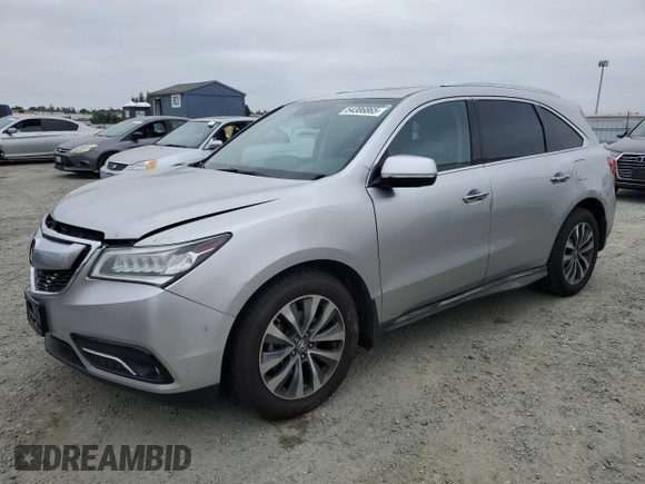 2014 Acura MDX Technology with VIN 5FRYD4H69EB036137, listed as a Copart auction lot 54386865 with 188,569 mi miles and Salvage title. Bid and sale history available at DreamBid. Image 1.