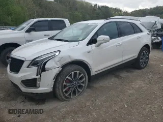 2023 Cadillac XT5 AWD Sport with VIN 1GYKNGRS4PZ176086, listed as a Copart auction lot 53955535 with 15,709 mi miles and Salvage title. Bid and sale history available at DreamBid. Image 1.