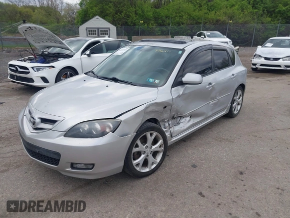 2008 Mazda 3 s GT *Ltd Avail* with VIN JM1BK344381776811, listed as a IAAI auction lot 42033595 with 184,540 mi miles. Bid and sale history available at carsss.com. Image 6.