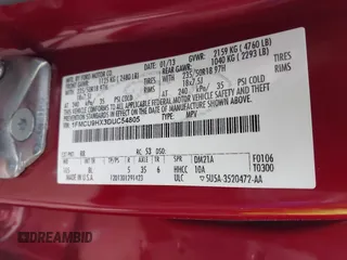 2013 Ford Escape SEL с VIN 1FMCU9HX3DUC54805, выставлен на аукционе IAAI как лот 41898182 с пробегом Не указан миль и . История ставок и продаж доступна на DreamBid. Изображение 9.