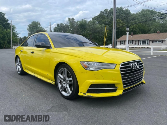 2016 Audi A6 Premium Plus with VIN WAUGFAFC8GN117551, listed as a Copart auction lot 65941565 with 153,367 mi miles and Clean title. Bid and sale history available at DreamBid. Image 1.
