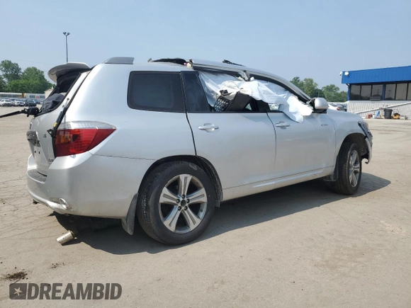 2008 Toyota Highlander Sport with VIN JTEES43AX82021168, listed as a Copart auction lot 60386755 with Not provided miles and Salvage title. Bid and sale history available at DreamBid. Image 3.
