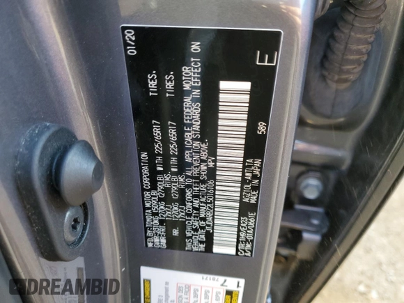 2020 Lexus NX with VIN JTJDARBZ2L5016106, listed as a Copart auction lot 83075854 with 79,247 mi miles and Salvage Title. Bid and sale history available at carsss.com. Image 15.