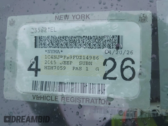 2015 Jeep Patriot High Altitude with VIN 1C4NJRFB9FD214986, listed as a IAAI auction lot 42668098 with 154,160 mi miles and . Bid and sale history available at DreamBid. Image 12.