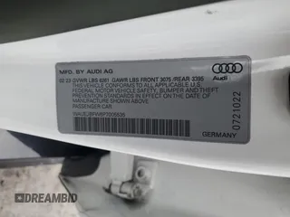 2023 Audi e-tron GT Prestige z VIN WAUEJBFW6P7005535, wystawiony jako Copart lot #87029614 z przebiegiem 6 355 mil mil oraz Szkoda całkowita • Salvage title. Historia ofert i sprzedaży dostępna na DreamBid. Obrazek 12.