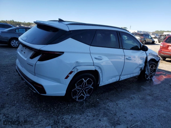 2024 Hyundai Tucson Hybrid N Line with VIN KM8JFCD1XRU145474, listed as a Copart auction lot 86078974 with 5,698 mi miles and Salvage Title. Bid and sale history available at carsss.com. Image 3.