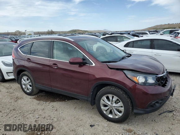 2014 Honda CR-V EX-L with VIN 5J6RM4H72EL115185, listed as a Copart auction lot 52162095 with 26,652 mi miles and Salvage Title. Bid and sale history available at carsss.com. Image 4.