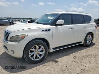 2012 Infiniti QX56 7-passenger z VIN JN8AZ2NF2C9518991, wystawiony jako Copart lot #57317855 z przebiegiem 257 694 mil mil oraz Czysty tytuł • Clean title. Historia ofert i sprzedaży dostępna na DreamBid. Obrazek 1.