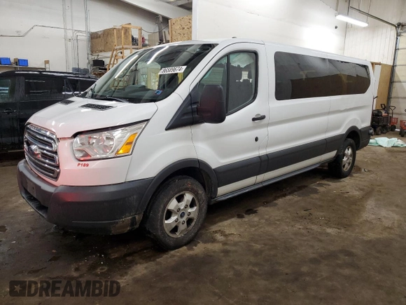 2018 Ford Transit Passenger XL z VIN 1FBZX2YGXJKB06482, wystawiony jako Copart lot #86589674 z przebiegiem 106 039 mil mil oraz Szkoda całkowita • Salvage title. Historia ofert i sprzedaży dostępna na DreamBid. Obrazek 1.