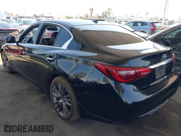 2018 Infiniti Q50 Luxe z VIN JN1EV7AP9JM353684, wystawiony jako IAAI lot #42444432 z przebiegiem 85 036 mil mil oraz . Historia ofert i sprzedaży dostępna na DreamBid. Obrazek 3.