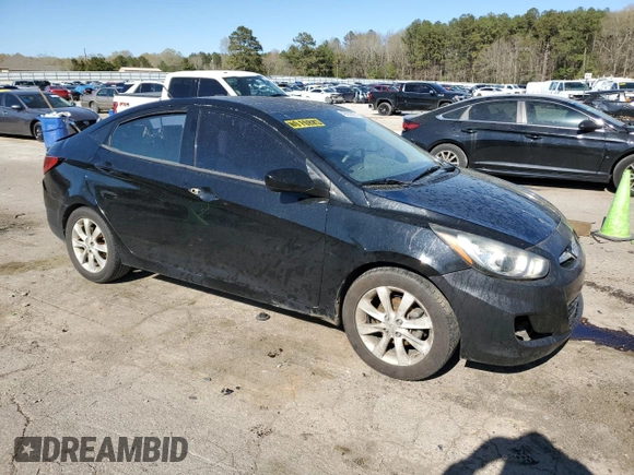 2012 Hyundai Accent GLS with VIN KMHCU4AE7CU159755, listed as a Copart auction lot 49950565 with 167,549 mi miles and Salvage Title. Bid and sale history available at carsss.com. Image 4.