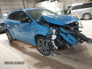 2022 Hyundai Kona N Line with VIN KM8K3CA3XNU840731, listed as a IAAI auction lot 41865602 with 22,247 mi miles. Bid and sale history available at carsss.com. Image 1.