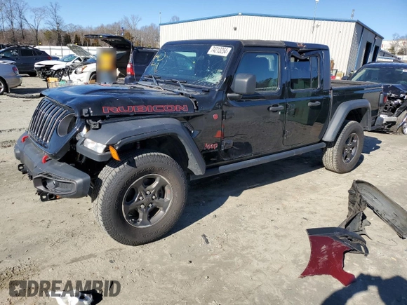 2021 Jeep Gladiator Rubicon with VIN 1C6JJTBG0ML507537, listed as a Copart auction lot 74213254 with 41,445 mi miles and Salvage title. Bid and sale history available at DreamBid. Image 1.