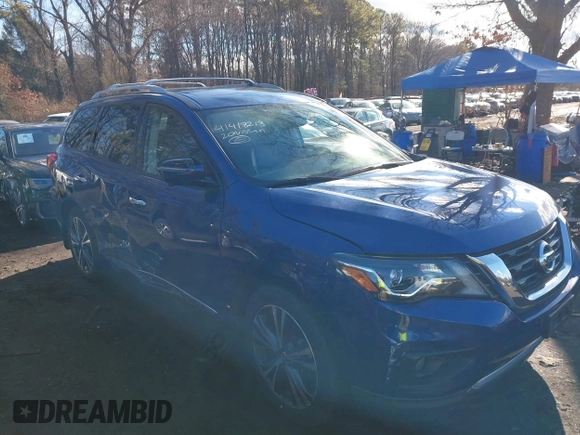 2020 Nissan Pathfinder Platinum with VIN 5N1DR2DM6LC575993, listed as a IAAI auction lot 41418213 with 39,525 mi miles. Bid and sale history available at carsss.com. Image 13.
