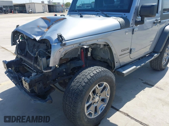 2014 Jeep Wrangler Sport with VIN 1C4AJWAG9EL155409, listed as a IAAI auction lot 41869906 with 102,400 mi miles and . Bid and sale history available at carsss.com. Image 6.