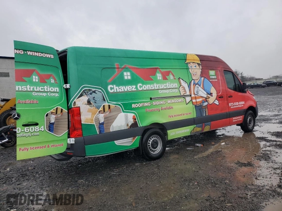 2024 Mercedes-Benz Sprinter with VIN W1Y4KDHY0RT167205, listed as a Copart auction lot 83972734 with 16,438 mi miles and Salvage Title. Bid and sale history available at DreamBid. Image 3.