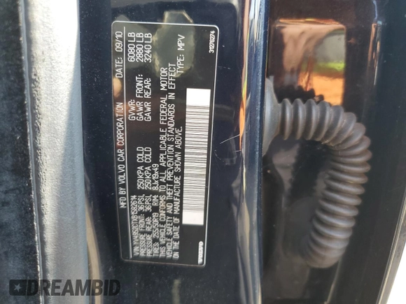 2011 Volvo XC90 R-Design with VIN YV4952CTXB1582614, listed as a Copart auction lot 71642064 with 144,934 mi miles and Salvage Title. Bid and sale history available at carsss.com. Image 13.