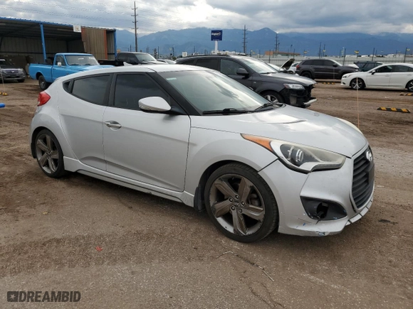 2014 Hyundai Veloster Turbo with VIN KMHTC6AE4EU183559, listed as a Copart auction lot 70338514 with 132,830 mi miles and Salvage Title. Bid and sale history available at carsss.com. Image 4.