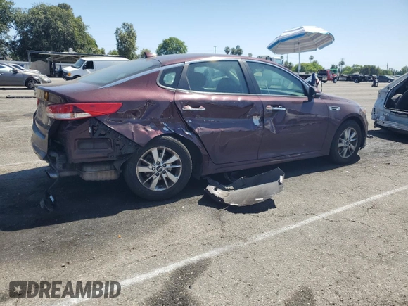 2018 Kia Optima S with VIN 5XXGT4L34JG218736, listed as a Copart auction lot 61261085 with 71,982 mi miles and Salvage title. Bid and sale history available at DreamBid. Image 3.